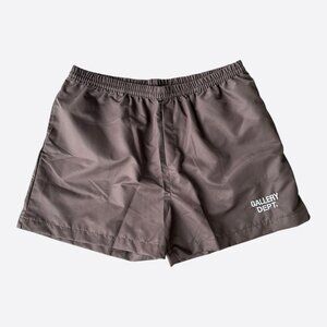 Gallery Dept Brown & White Embroidered Logo Zuma Shorts